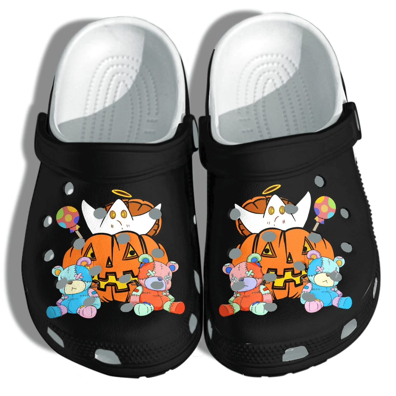 Pumpkin Ghost Bear Halloween Crocs Clog Shoes  Halloween Clog Crocs Clog Crocband Clog Birthday Gift For Man Woman